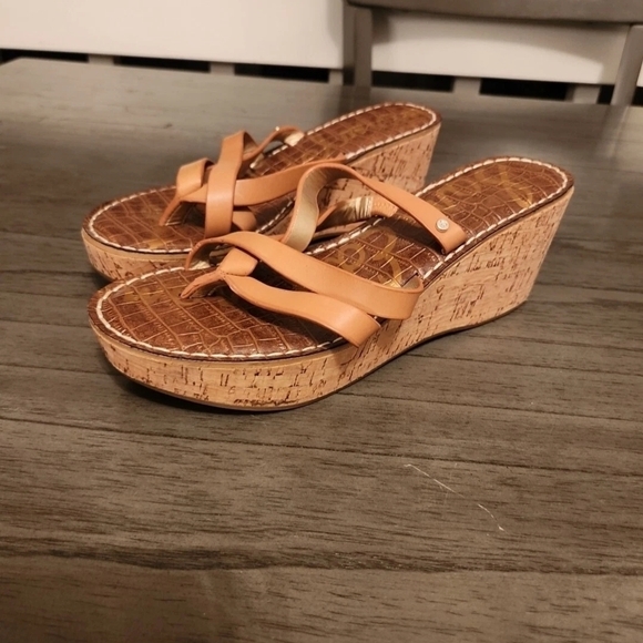 Sam Edelman Tan Wedge Sandals - Picture 1 of 4